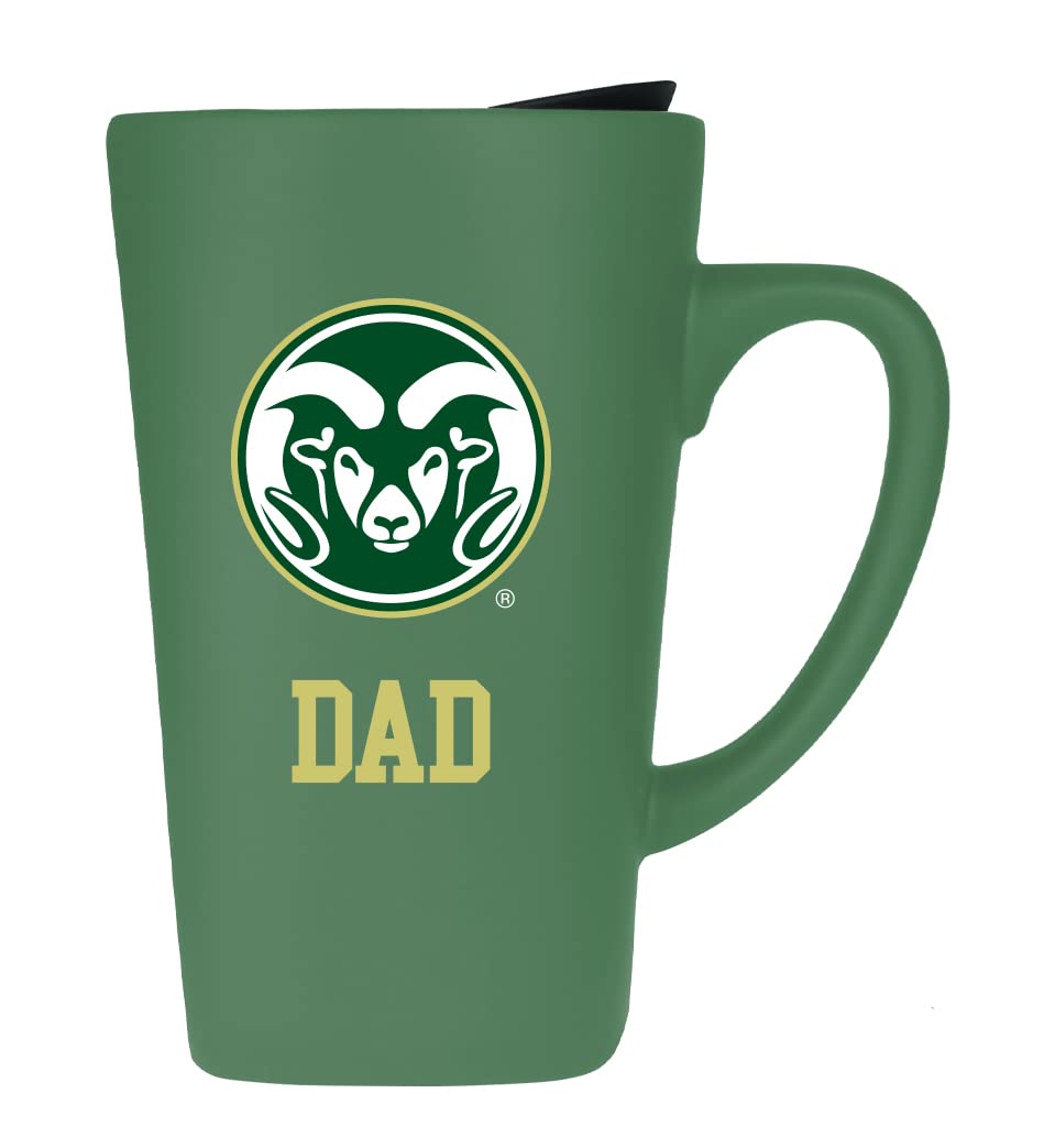 Colorado State University Dad 16oz Soft Touch Ceramic Travel Mug with Lid - Green