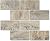 Silver/Grey Travertine Tumbled 3"X6" Subway Tile -1 sq.ft.