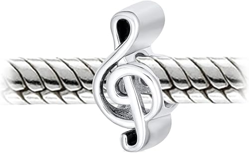 Miniatura 6 de Bling Jewelry Musician Pianist Keys Music Student Grand Piano Rock Star Electric Guitar Bead Charm For Women Teen Oxidized .925 Sterling Silver Fits