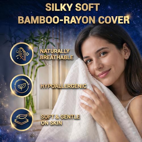 Image of Royal Therapy 4-Pack King Memory Foam Pillow, Adjustable Shredded Odor-Free Bed Pillow for Neck & Shoulder Pain Relief, Breathable Support for Back, Stomach, Side Sleepers, AirFlowPRO