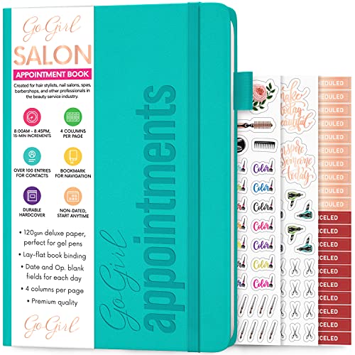 GoGirl Salon Appointment Book – Reservation Book for Beauty Salons,