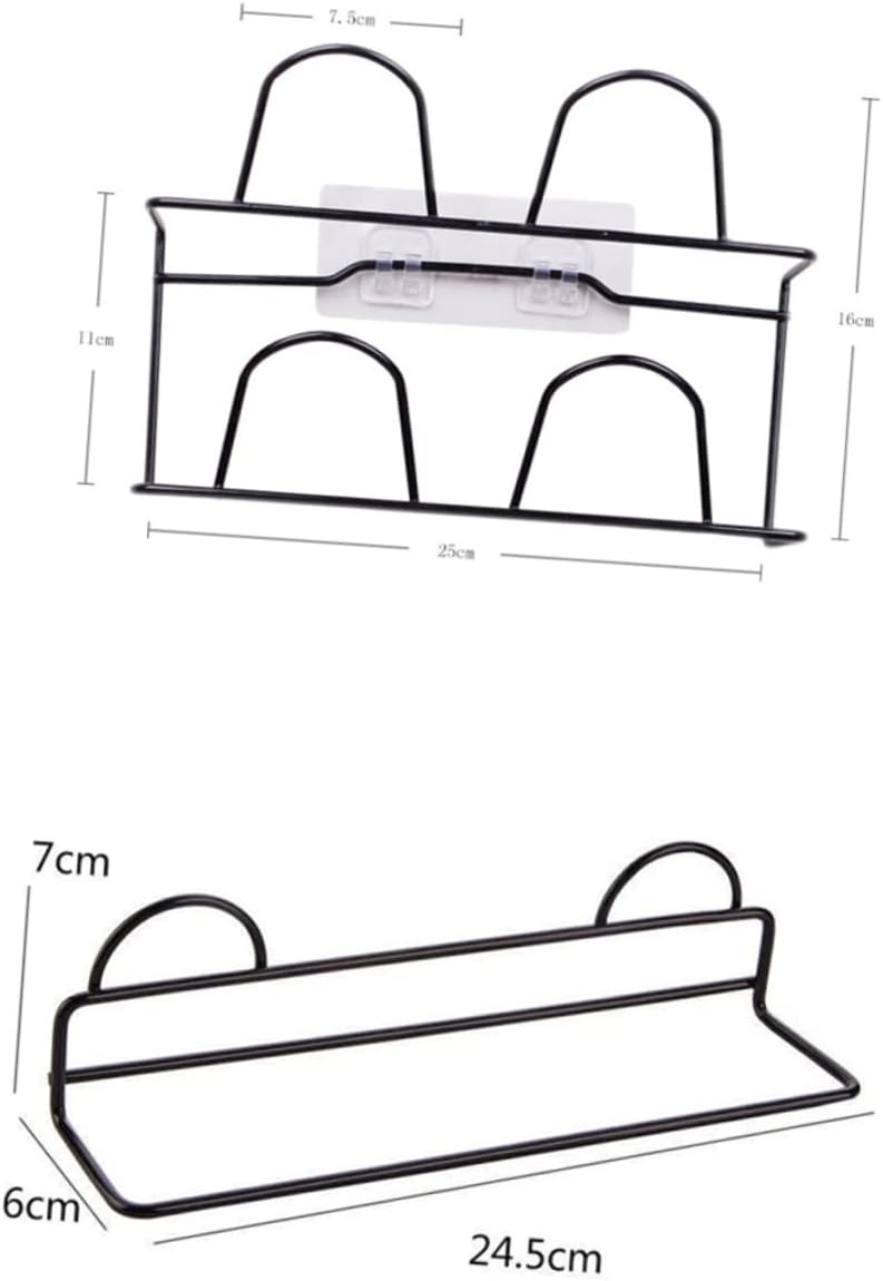 6pcs Iron Slipper Rack Holder Wall-mounted Shoe Organizer for Closet over Door Shoe Shelf
