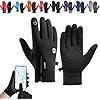 FlareZe Boolex Sport Gloves, Waterproof Winter Gloves with Touchscreen, Windproof Warm Gloves for Cold Weather Outdoor Sports (Black, L)