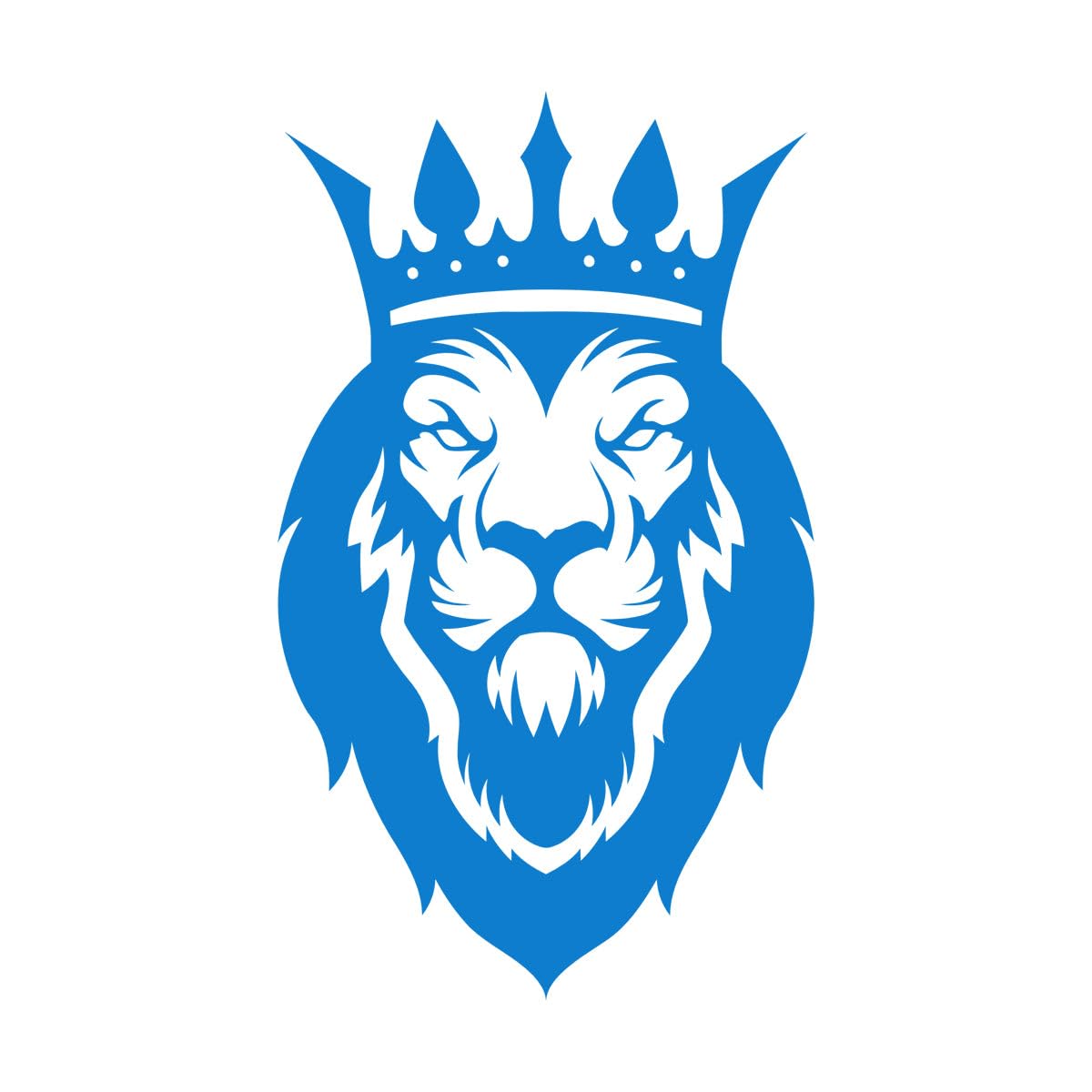 Lettering Stickers African King Lion Crown Wild Big Cat 72x120.6cm Multi Color Selection Extra Large Blue
