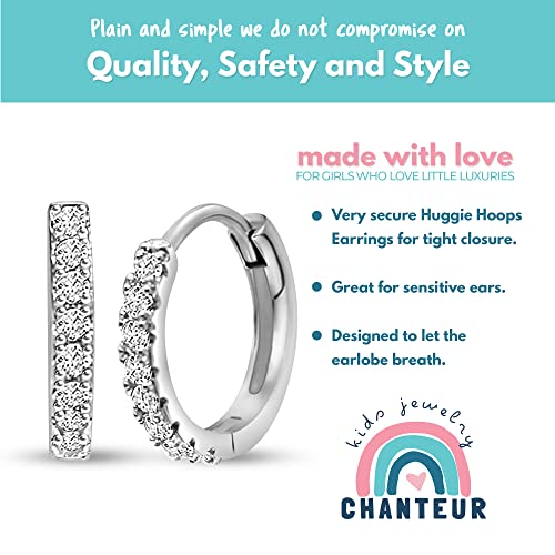 Image of Chanteur Hypoallergenic Huggie Earrings for Girls & Women - Small Hoop Design, Perfect for Teens & Kids