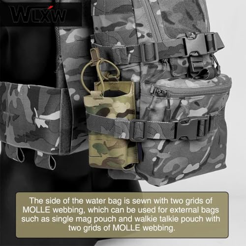 Pochette Molle d'hydratation tactique WLXW mini-sac d'eau haute résistance