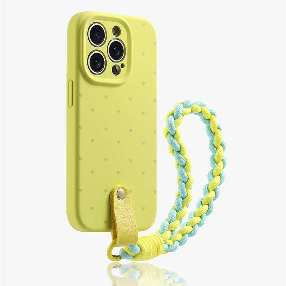 Coque iPhone 15 Pro Max antichoc cœur dragonne écran couleur