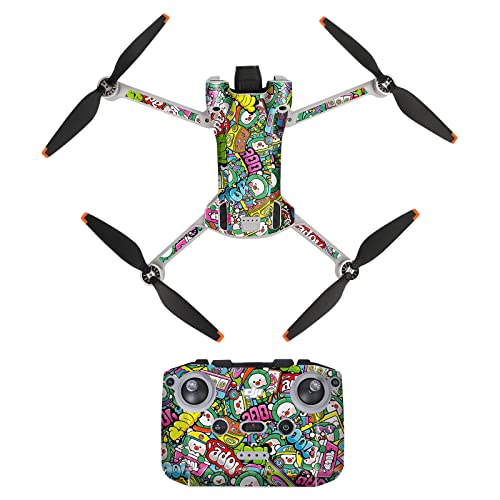 Skin Adesiva In PVC Per DJI FPV – Kit Protezione Antigraffio Per Drone, Goggles E Telecomando (Effetto Black Grana)