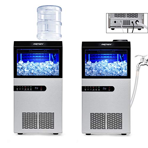 Artidy Commercial Ice Maker Machine, 100LBS/24H Clear Square Ice Cube,33LBS...