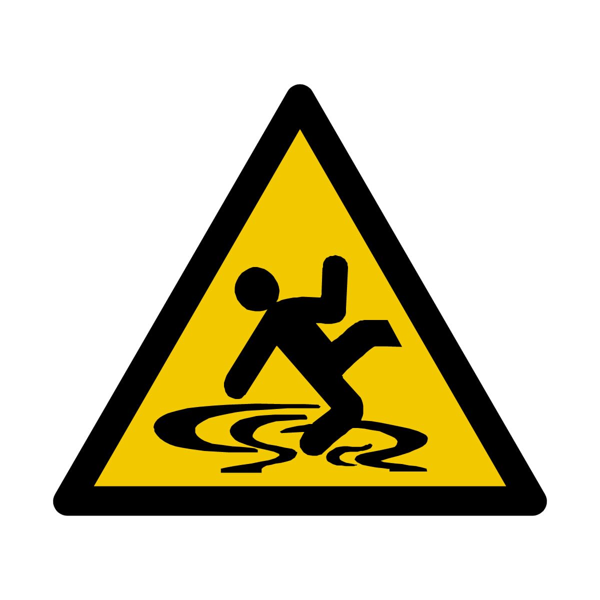 W192 - Warning Slippery Surface - Sign and Warning Signage - Dimensions of Your Choice - ISO 7010 Standard