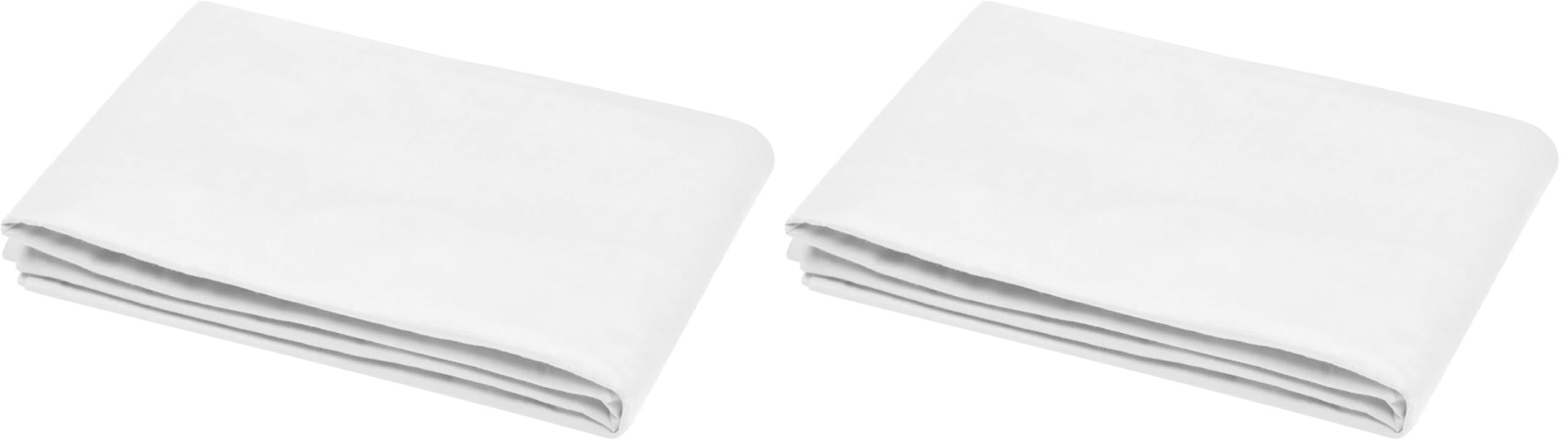 Drap plat 240x300 cm en pur coton blanc supérieur Eden pour hôtellerie à la maison x2