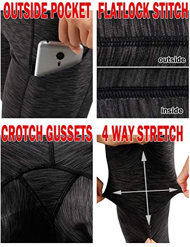 image for ODODOS Women's High Waist Yoga Pants with Pockets,Tummy Control,Workou
