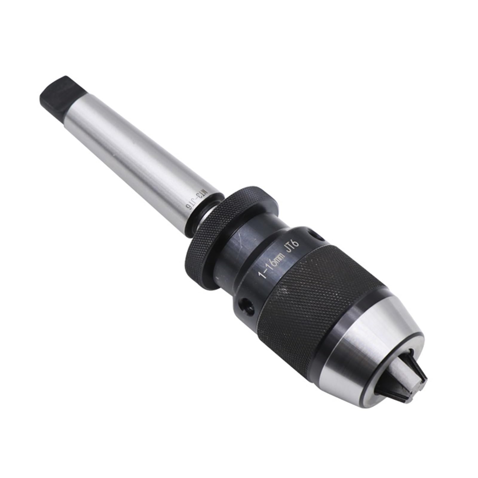 B16 B18 JT3 JT6 uchwyt wiertarski Heavy Duty samozaciskowy bezkluczowy uchwyt wiertarski Arbor zakres mocowania 1-16mm tokarka CNC (Color : B16(1-16mm))