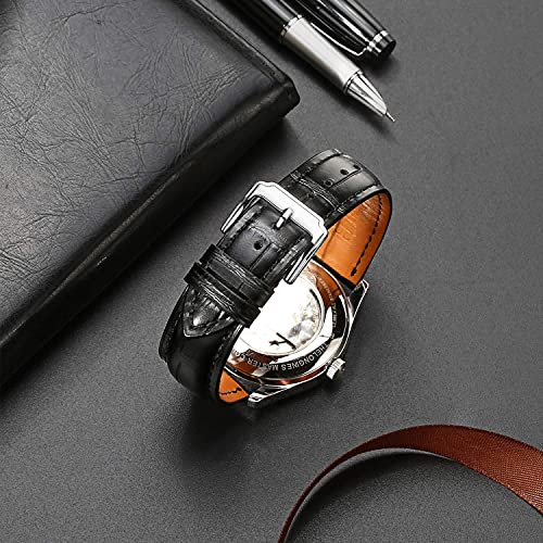 Image of Moran Quick Release Leather Watch Band 18mm 19mm 20mm 21mm 22mm 23mm 24mm Quick Release Calfskin Watch Strap for Men and Women
