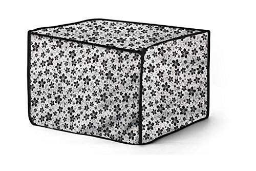Image of Stylista Microwave Oven Cover for LG 32 L Convection MC3286BRUM Floral Pattern Grey