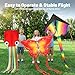 3 Pack Large Kites, Easy to Fly Large Butterfly, Giant Red Octopus & Colorful Delta Kite for Beach Trip - Perfect Outdoor Toys for Boys Girls Ages 4-8 8-12,Three Handle with 328FT String Included