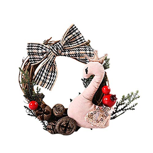 Couronnes de Joyeux Noël de 4 Pouces pour Porte dentrée, Petites couronnes de Vacances de Noël intérieures à lintérieur de la Maison Cover