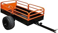 MotoAlliance IMPACT Implements 1500lb HD ATV/UTV Dump Trailer - Solid Steel Floor, Sides, Tailgate, Rugged Tires, USA Design