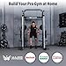 Major Fitness Drone2 Premium Smith△ Machine, All-in-One Home Gym Squat Rack with Aluminum Pulley Set, Weight Bar (SL D2AW Package(with Black Bench+230lb))
