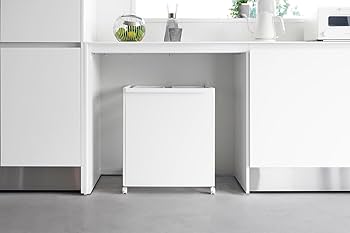 Amazon｜分別 ダストワゴン 45L 2 分別 ホワイト W52×D43×H60cm