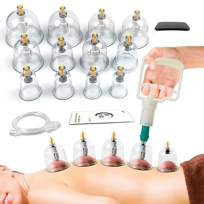 12 Cupping Cups Bio Magnetic Traditional Therapy Cupping Set Household Pull Out Vacuum Cupping Kit/Chinese Massage Medical Cupping Set Suction Acupuncture (B0D7PTB582) Amazon Price History, Amazon Price Tracker