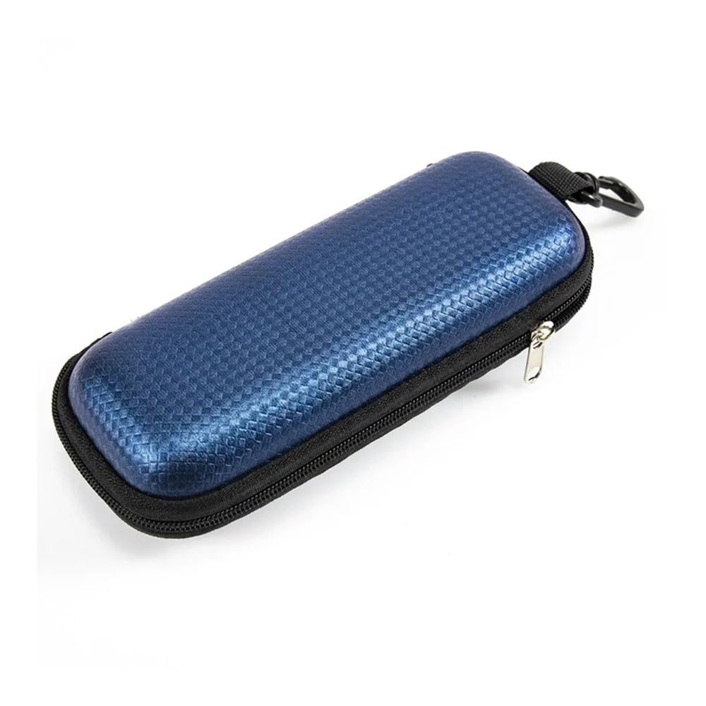 Viewring - Funda rígida portátil para gafas para mujeres y hombres, caja roja con cordón protector de cremallera