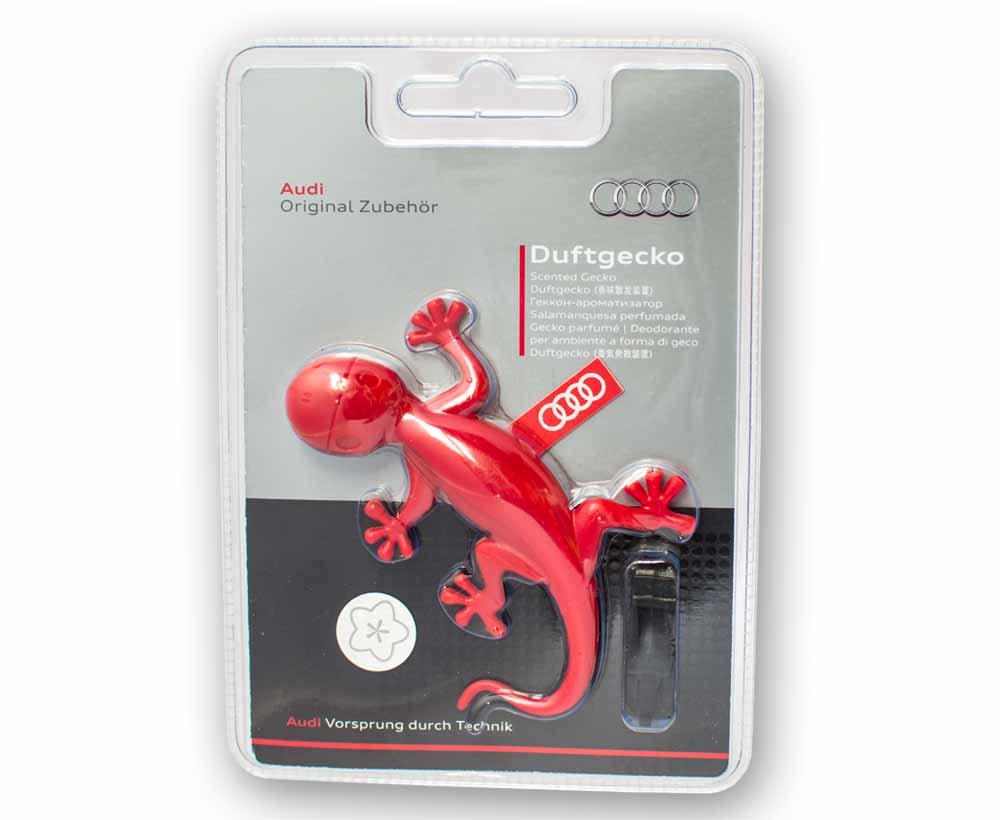 Audi® Original Gecko Ambientador, Rojo, Fragancia Floral (000087009B)