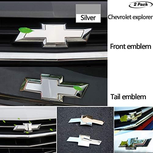 2pcs equinox Front emblem and Tail emblem decoration, easy to install（Silver)