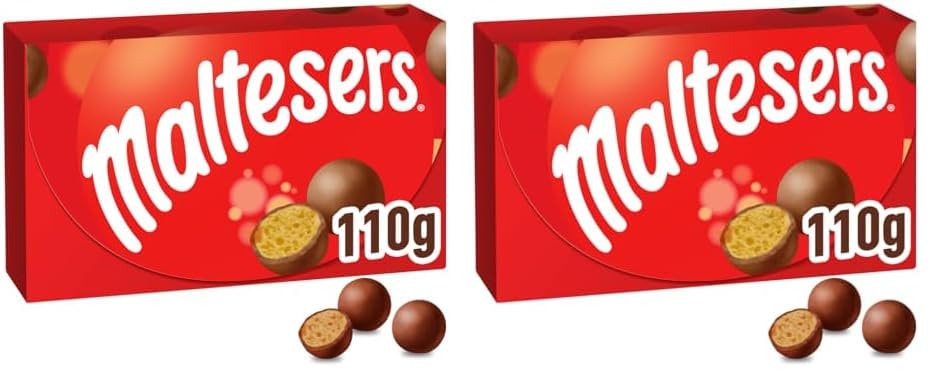 Maltesers Milk Chocolate & Honeycomb Christmas Gift Box of Chocolates 110g (Pack of 2) - Milk Chocolate - 110 g (Pack of 2)