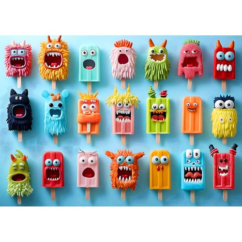 500 piece puzzles for adults funny colorful monster ice cream jigsaw puzzles 500 pieces cute food family puzzle challenging family puzzle games gift for adults 2134x1534