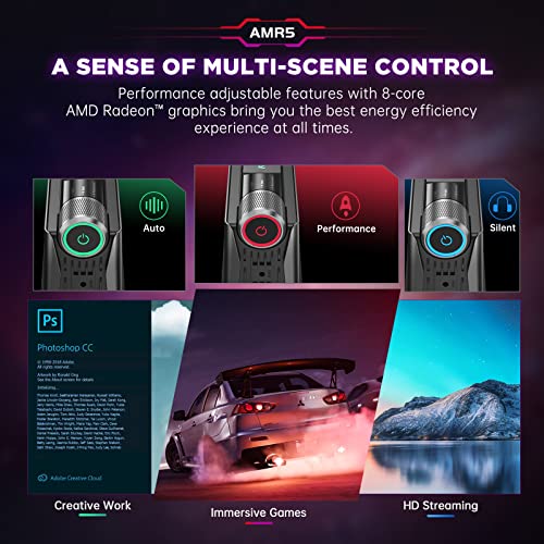 Kamrui Mini Gaming Pc 32Gb Ram 512Gb Ssd With Amd Ryzen 7 5800U, Windows 11 Pro Small Form Factor Radeon Desktop Computer, Micro Amr5 Support 3 Mode Perf Switch, Rgb Light, Upgrade Capacity, 4K Uhd #TOP2