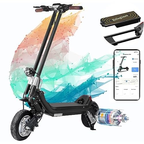 E Scooter Ohne Straßenzulassung - W Motor, km/h, Riding' times Elektroscooter Fährt 50-90 Km, 15Ah Herausnehmbare Batterie, 53.2x53.2x23inch, Silber