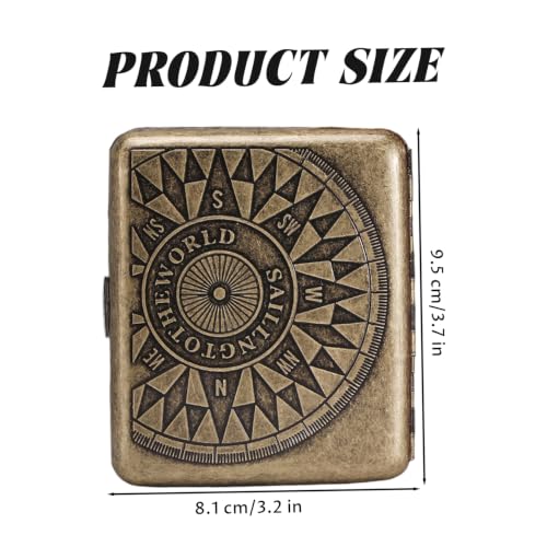 Pitillera vintage de metal de 20 capacidades con clip 2