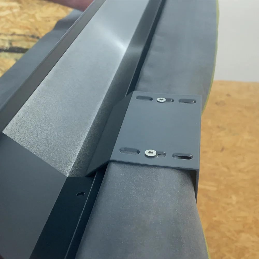HSS Dachrandprofil ISOS RAL7016 Anthrazit 100cm Länge Flachdach, Dachkante, Blechrand, Randprofil für Dachabdichtung (Klickverbinder)