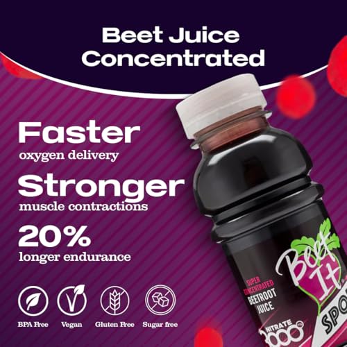 Image of Beet IT Beetroot Juice Sport Nitrate 3000mg - Super Concentrated Beet Juice Liquid Dietary Supplement No Added Sugar, Artificial Colors, Preservatives, BPA-Free, Gluten-Free, 8.5oz (7 Servings)