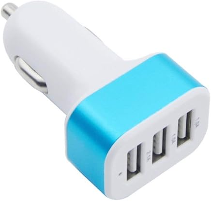 Kongqiabona Cargador de Viaje Universal para autom?vil Cargador de tel?fono Dual USB Aluminum Edge 2.1A Accesorios Esenciales