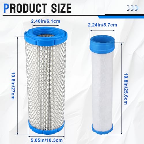 11013-7044 25 083 01 Air Filter & 11013-7045 2508304-S Pre Filter for Kawasaki 11013-7020 11013-7019 for Kohler 25 083 01-S for John Deere M131802 for B&S 841497 for Gravely 21536900 Lawn Mower