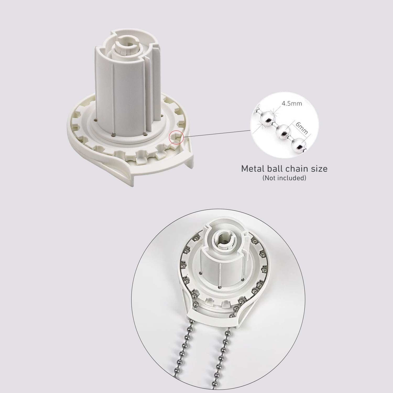 RollEase Rollladenkupplung R16C53BK - Für 3,8 Cm Rohre In Schwarz