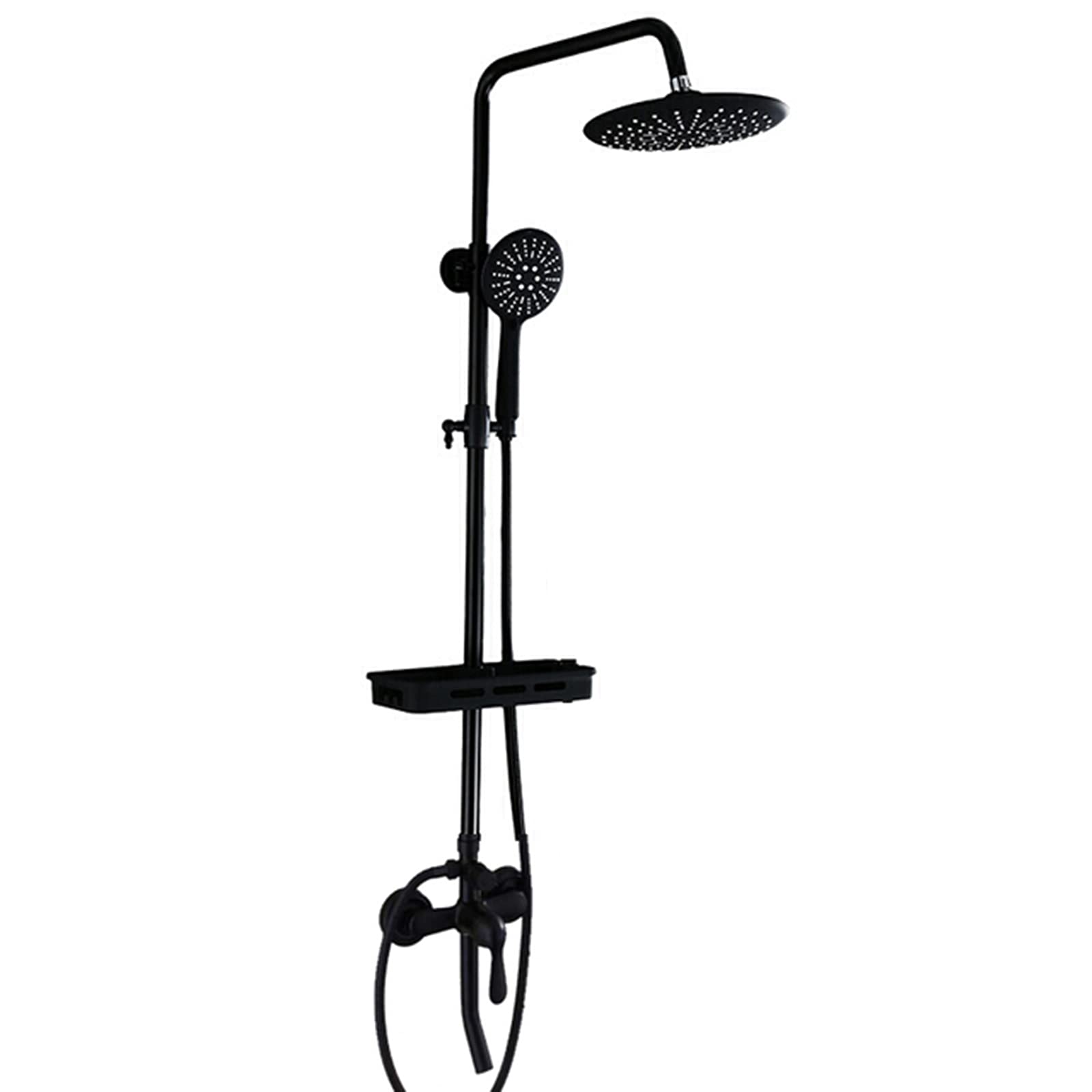 SWENEEN Handheld Showerexpose Shower System,Brass Bathroom Faucet Set With Rain Shower Head And 3 Function Hand Shower,Wall Mounted Rain Mixer Shower Combo Set,