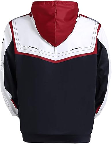 Vista 3 de Edinoy Unisex Adult 3D Printed Hoodie Jacket Outwear Zipper Pullover Cosplay Costume Uniform Sweatshirt