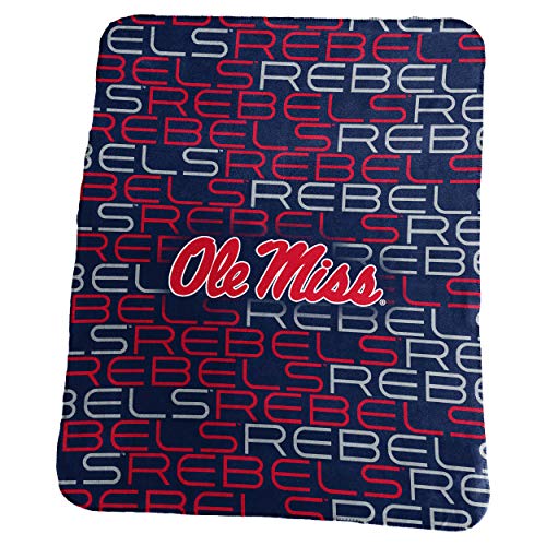 Logo Brands NCAA Mississippi Old Miss Rebels Classic Fleece, One Size