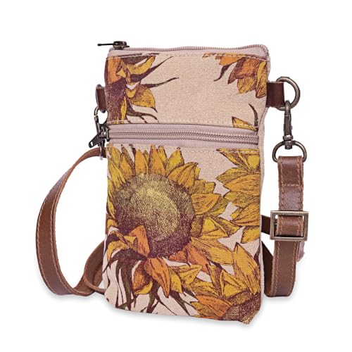 Image of COTT N CURLS Sunflower - Wristlet Wallets for Women, Crossbody Sling Bags, Large Tote Bags, Book Bag, Cell Phone Purse