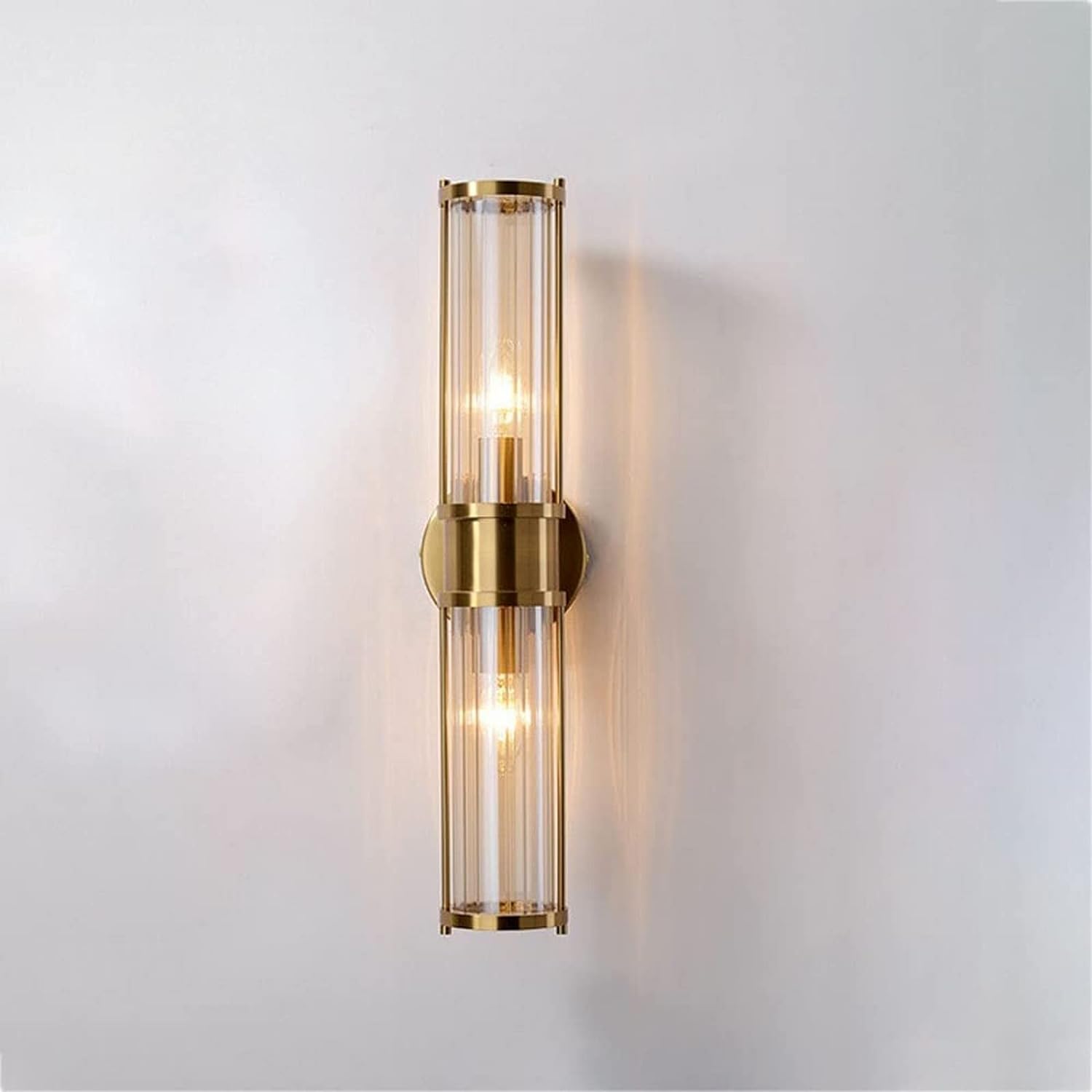 KBUUKYYXouy Wall Lamps Indoor Wall Light Brass Wall Sconce Glass Shade Metal Wall Mounted Lamp Modern Ceiling Mount Lighting,H32cm(H50cm)