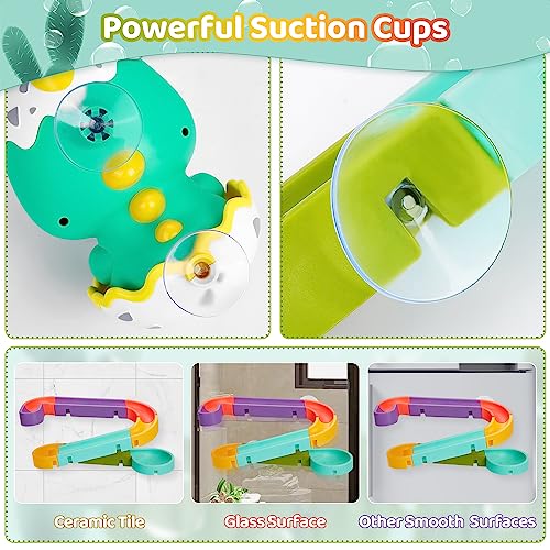 CRIOLPO Badewannenspielzeug, Badespielzeug ab 3 4 5 Jahre DIY Kugelbahn Wasserspielzeug Badewannen Spielzeug Baby, Wasser Spielzeug Kinder Badespaß Geschenk Mädchen Junge