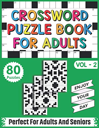 Crossword Puzzle Book For Adults: 80 Easy-To-Read Crossword Puzzles Book For Adults Women Men Medium To Difficult Level