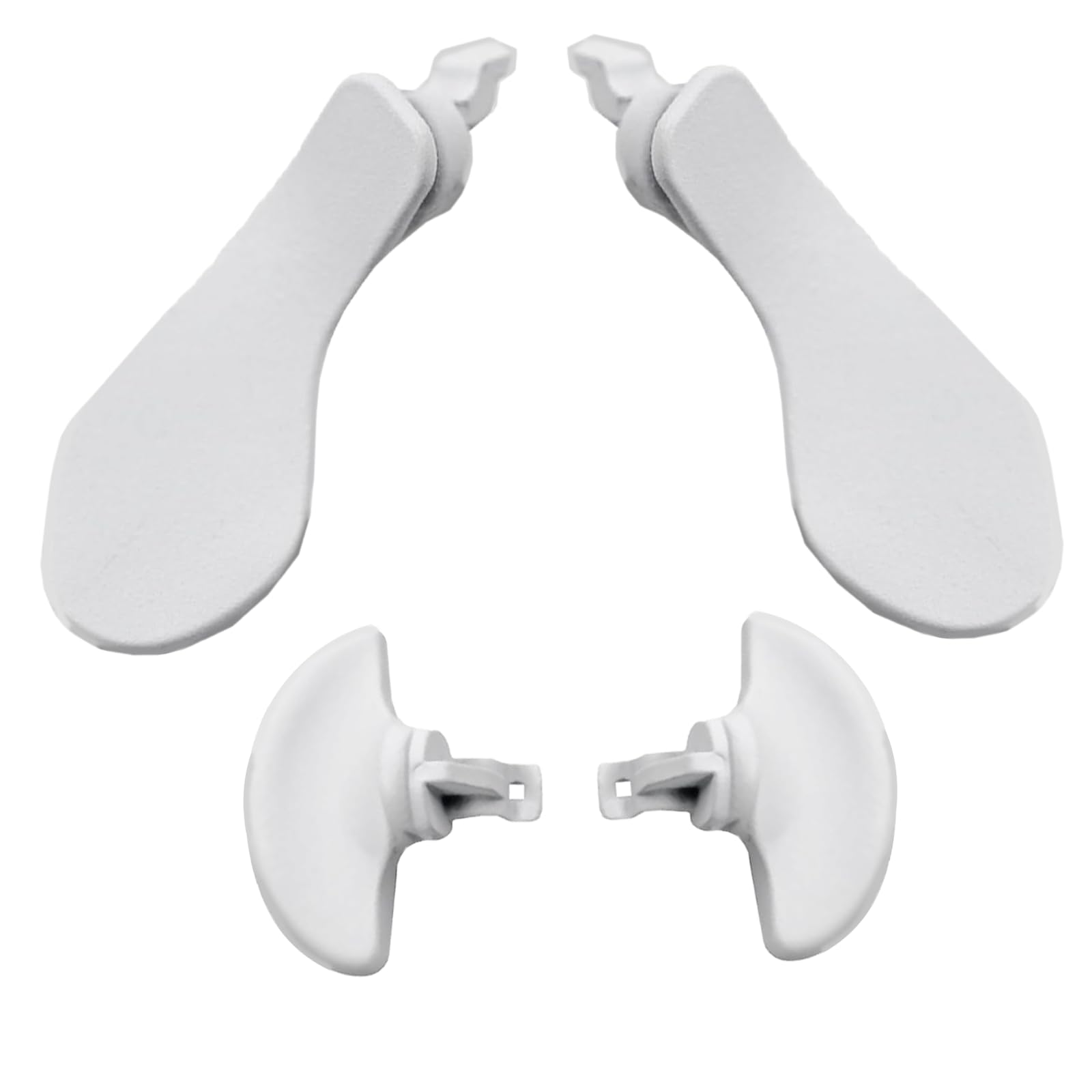 4 Pcs Back Paddles for PS5 Dualsense Edge Controller, Replacement Paddles for PS5 Edge Controller Rear Grip Parts,Interchangeable Metal Rear Button for PS5 Edge Wireless Controller(White) [video game]