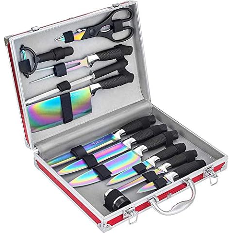 Pradel Excellence I7202TI - Juego de 12 Cuchillos con Revestimiento de Titanio Cover