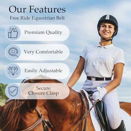 2pcs 1.5in Elastic Equestrian Belt, Stretchable Waist Belt Surcingle Buckle Horse Bit Belt for Horseback Riding Sport3