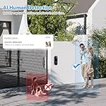 1080P Wireless Video Doorbell Camera with Chime Ringer, Night Vision, Cloud Storage, 2.4GHz Wi-Fi, Smart AI Human Detection, 2-Way Talk, Real-Time Alert, Battery Powered for Home Security (Black) - Image 3