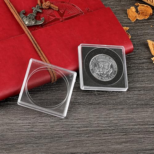 Hipiwe 100 Cápsulas Transparentes para Monedas ajustables miniatura 3